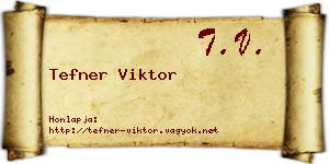 Tefner Viktor névjegykártya